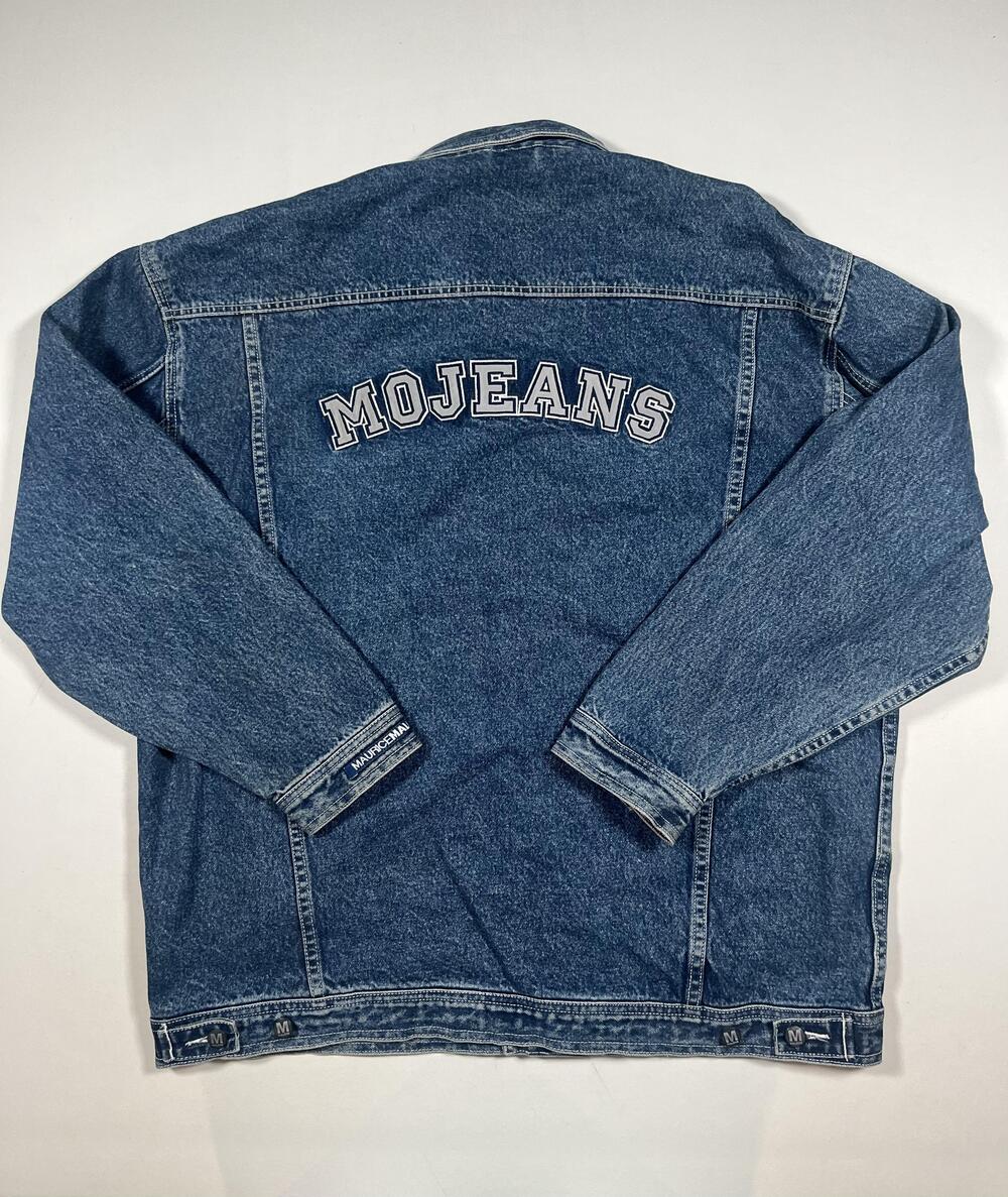 Vintage Mojeans Jacket Mens 3XL Blue Denim Bomber Maurice Malone Hip Hop 90s